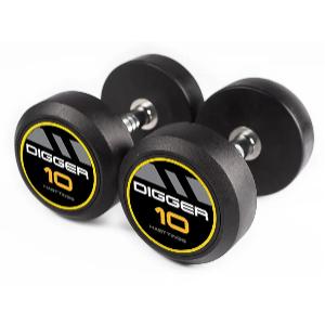 Hasttings HD51D2A-2,5-25 Комплект обрезиненных гантелей 10 пар от 2,5 до 25 кг 