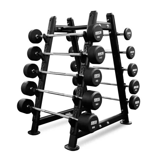 Набор обрезиненных штанг Bronze Gym 10–55 кг, 10 шт, шаг 5 кг