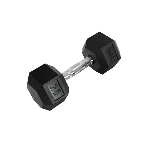 Гантель шестигранная прорезиненная TRX HEX 11,34 кг