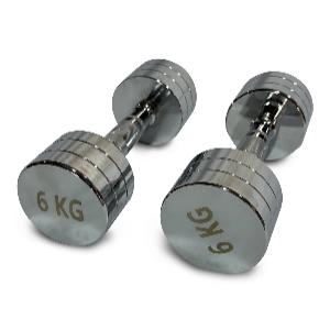 Купить Unix Fit PRO гантель круглая хромированная 6 кг / шт. в Москве