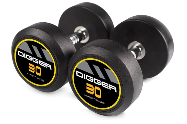 Комплект обрезиненных гантелей 10 пар от 12,5 до 35кг Hasttings Digger HD51D2A-12,5-35