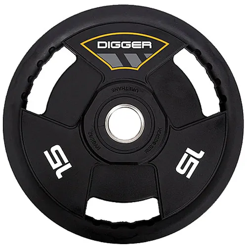 Диск олимпийский полиуретановый 3-х хватовый Hasttings 15 кг