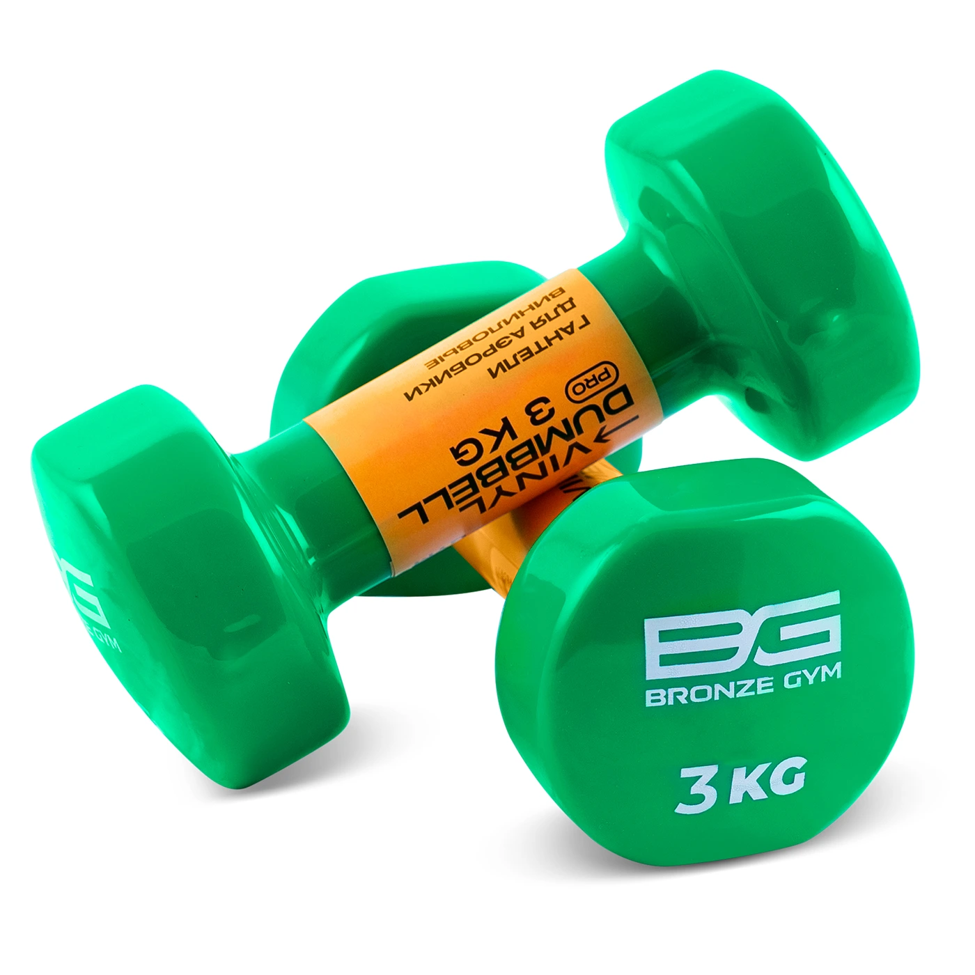 Гантели для аэробики виниловые Bronze Gym, 3 кг пара