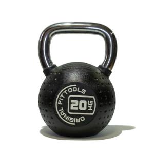 Купить Гиря Original FitTools Гиря 20 кг с хромированной ручкой полиуретановая (CPU) в Москве