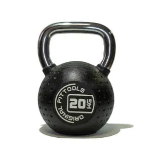 Гиря полиуретановая с хромированной ручкой Original FitTools CPU 20 кг