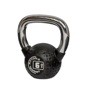 Гиря полиуретановая с хромированной ручкой Original FitTools CPU 6 кг