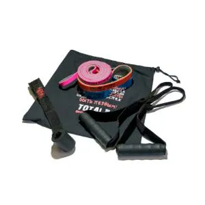 Набор из трех двуцветных эспандеров с аксессуарами в сумке Original FitTools