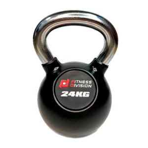 Купить Гиря Original FitTools Гиря 24 кг обрезиненная с хромированной ручкой в Москве