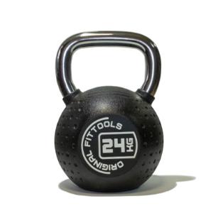 Купить Гиря Original FitTools Гиря 24 кг с хромированной ручкой полиуретановая (CPU) в Москве