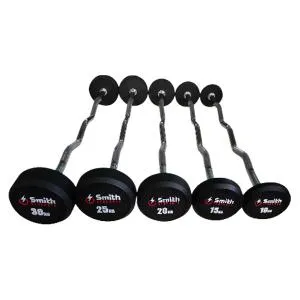 Набор обрезиненных фиксированных штанг Smith Fitness Excellence DB145-BS 10-30кг с прямой ручкой, шаг 5кг