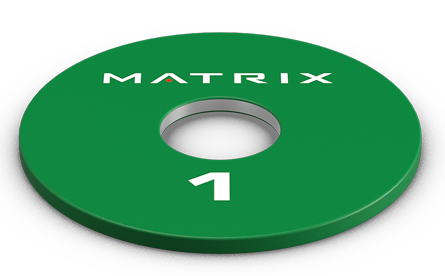 Набор дисков обрезиненных тренировочных Matrix Fitness Rubber Colored Training Disc Set