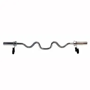 Гриф олимпийский сильноизогнутый Rebel Fitness хромированный 47 с замками