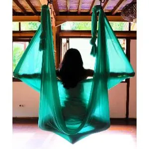 Йога гамак Targex, изумрудный
