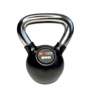 Купить Гиря Original FitTools Гиря 8 кг обрезиненная с хромированной ручкой в Москве