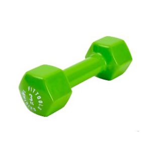 Original FitTools Гантель в виниловой оболочке 3 кг (Цвет - зеленый)