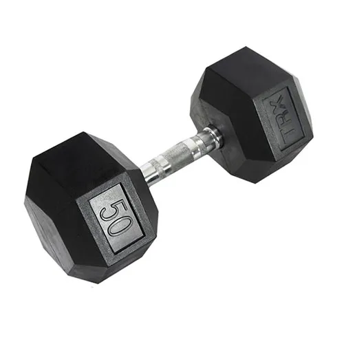 Гантель шестигранная прорезиненная TRX HEX 22,68 кг