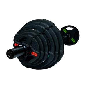 Купить Original FitTools Штанга олимпийская 128 кг (диски с двумя хватами, черный гриф) в Москве