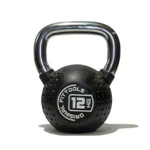 Гиря полиуретановая с хромированной ручкой Original FitTools CPU 12 кг