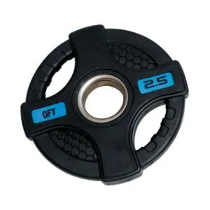 Диск олимпийский обрезиненный Original FitTools 2,5 кг черный с двумя хватами