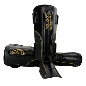 Защита голени на липучках UFC черная S/M