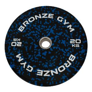 Bronze Gym Диск бамперный камуфляж синий 20кг