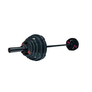 Купить Original FitTools Штанга олимпийская 88 кг (диски с двумя хватами, черный гриф) в Москве