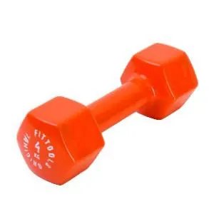 Гантель в виниловой оболочке Original FitTools 4 кг оранжевый
