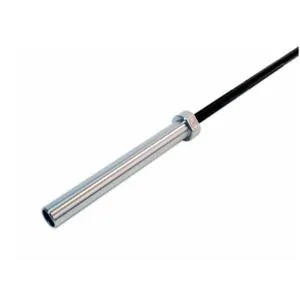 Гриф для кросс-тренинга Rebel Fitness двухцветный без центральной насечки до 679 кг