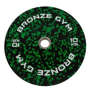 Диск бамперный Bronze Gym камуфляж зеленый 10 кг