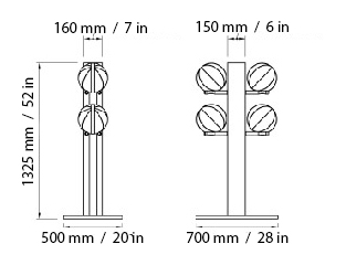 Набор медболов с вертикальной стойкой Pent MOXA VERTICAL Power