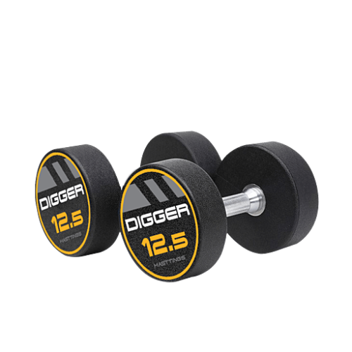 Комплект полиуретановых гантелей 10 пар от 12,5 до 35кг Hasttings Digger HD51D4C-12,5-35