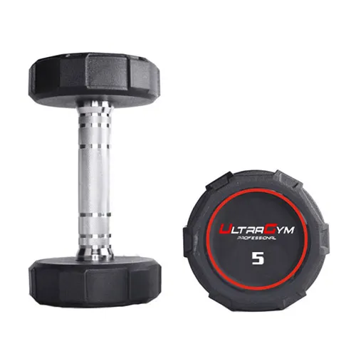 Круглые полиуретановые гантели Ultra Gym UG1032D ряд от 42,5 до 50 кг