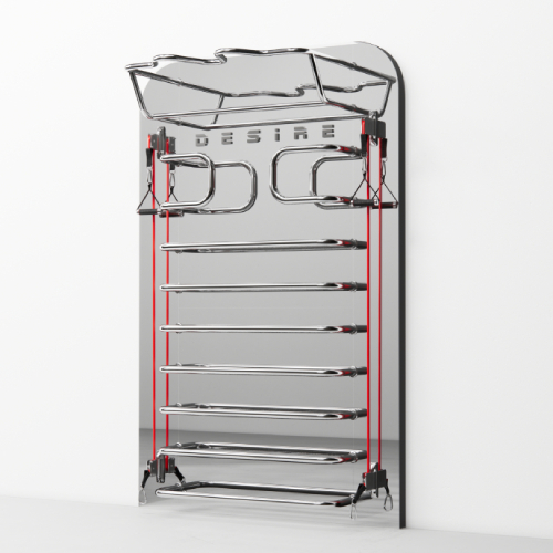 Многофункциональный комплекс с зеркальной стенкой и элементами из нержавеющей стали Desire Prime Vision