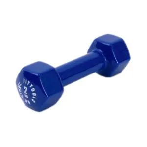 Гантель в виниловой оболочке Original FitTools 2 кг синий