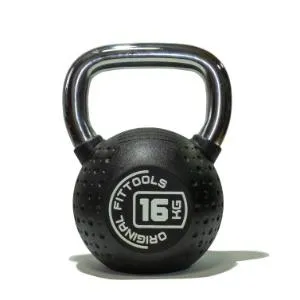 Гиря полиуретановая с хромированной ручкой Original FitTools CPU 16 кг