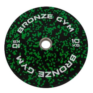 Bronze Gym Диск бамперный камуфляж зеленый 10 кг