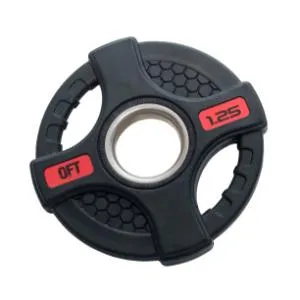 Диск олимпийский обрезиненный Original FitTools 1,25 кг черный с двумя хватами