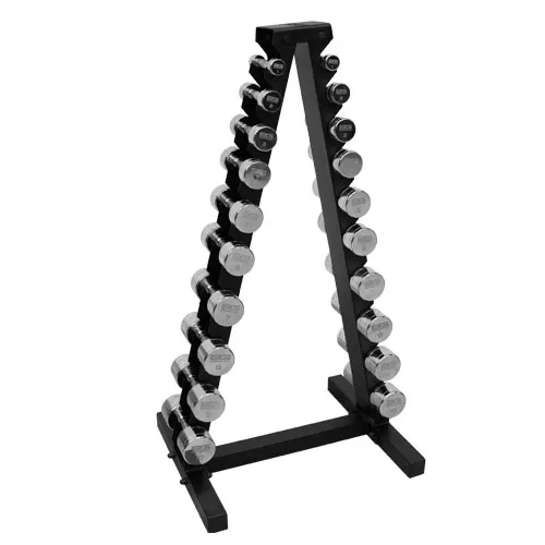 Набор хромированных гантелей Bronze Gym BGDBCH01-10 1–10 кг, 10 пар