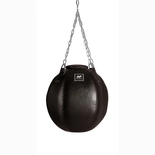 Боксерский мешок Шар AlfaFit Кожа, размер 60х60 см, вес 50 кг