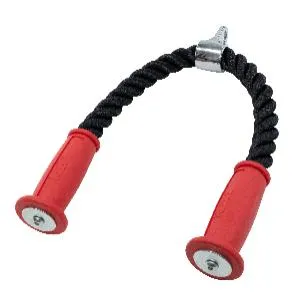 Гибкая тяга (канат) для трицепса Rebel Fitness двойная с резиновыми наконечниками