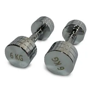 Гантель круглая хромированная Unix Fit PRO 6 кг / шт.