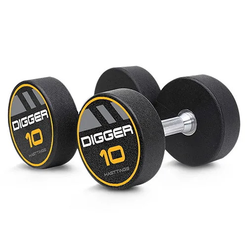 Комплект полиуретановых гантелей Hasttings Digger HD51D4C-2,5-25 10 пар 2,5–25 кг