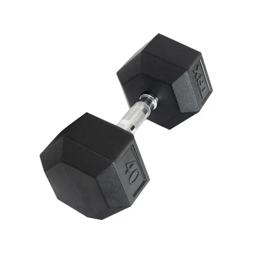 Гантель шестигранная прорезиненная TRX HEX 18,14 кг