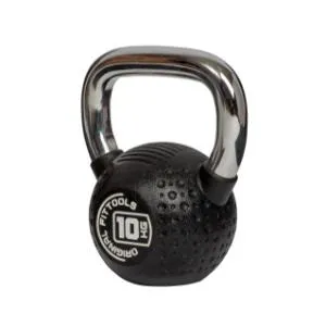 Гиря полиуретановая с хромированной ручкой Original FitTools CPU 10 кг