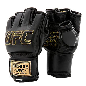 UFC Премиальные MMA тренировочные перчатки 6 унций чёрные L/XL