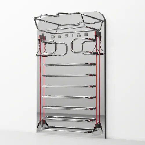 Многофункциональный комплекс с зеркальной стенкой и элементами из нержавеющей стали Desire Prime Vision