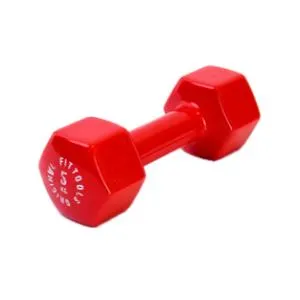 Гантель в виниловой оболочке Original FitTools 5 кг красный