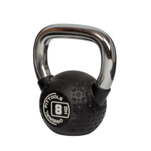 Купить Гиря Original FitTools Гиря 8 кг с хромированной ручкой полиуретановая (CPU) в Москве