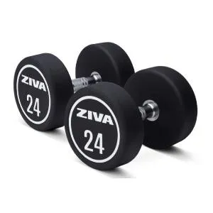 Гантели уретановые Ziva ZXP-DBPU-8643-GYWT 28 кг (пара)