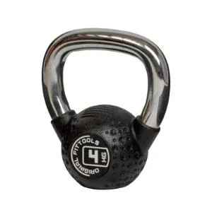 Гиря полиуретановая с хромированной ручкой Original FitTools CPU 4 кг